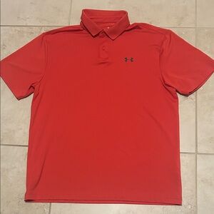 Under Armour Men's Bright Coral Performance Polo.
